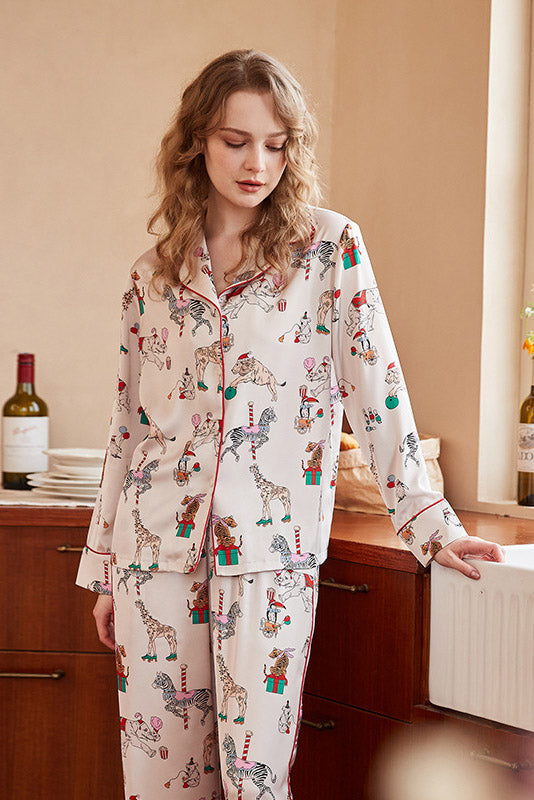 Zirkus Print Long-sleeve Loungewear Set