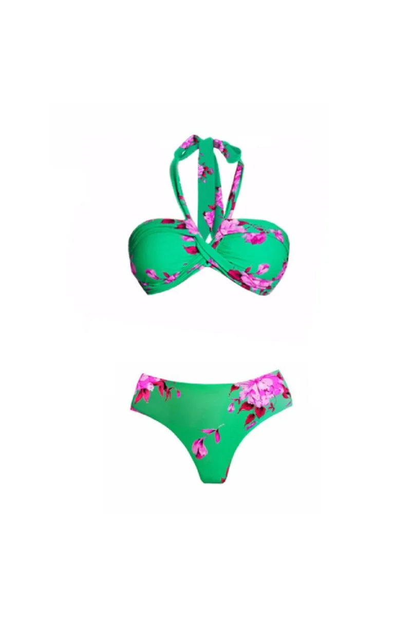 Halter Printed Sexy Bikini Set