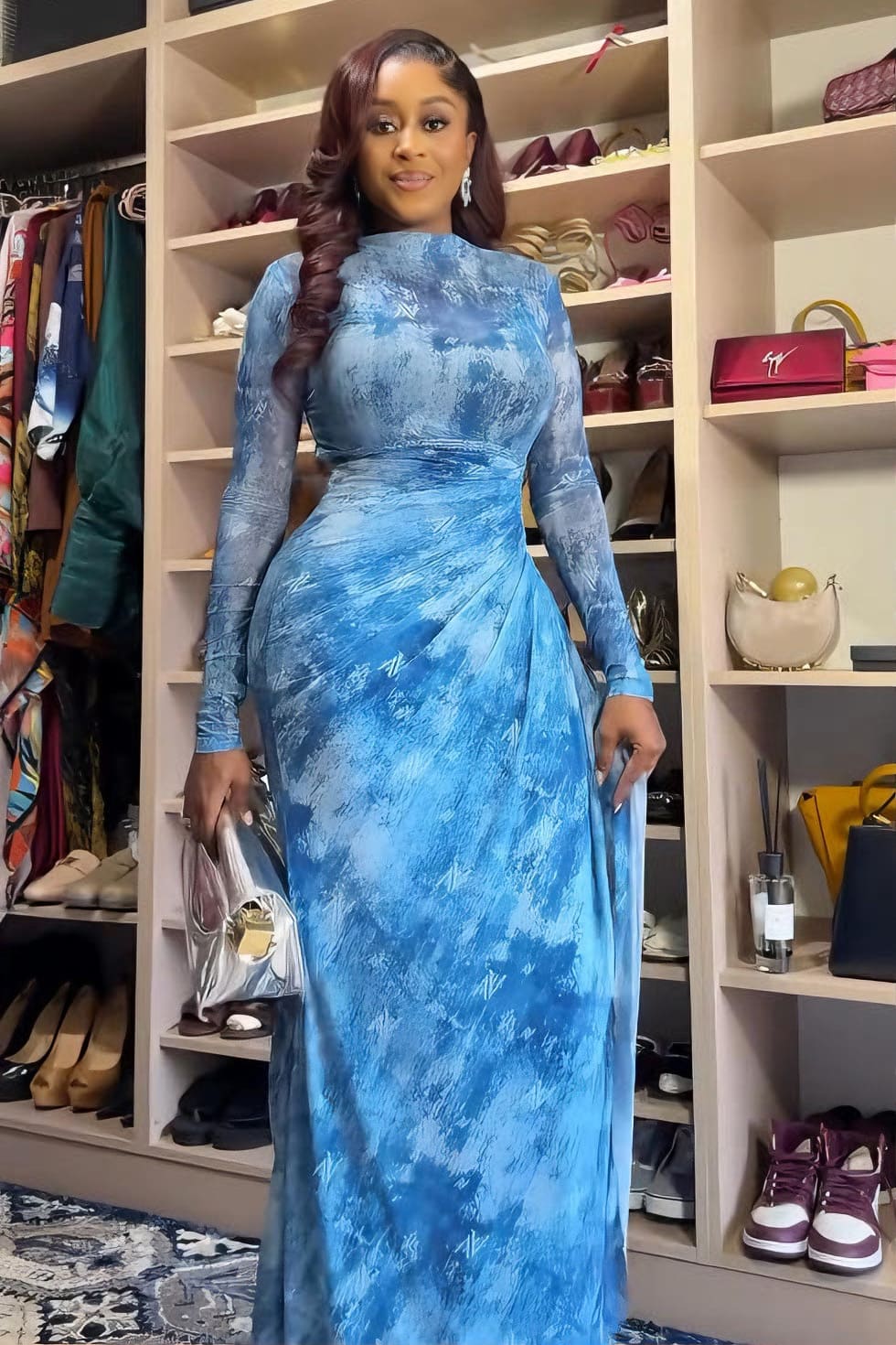 Arctic Dye Luxury Maxi Dress