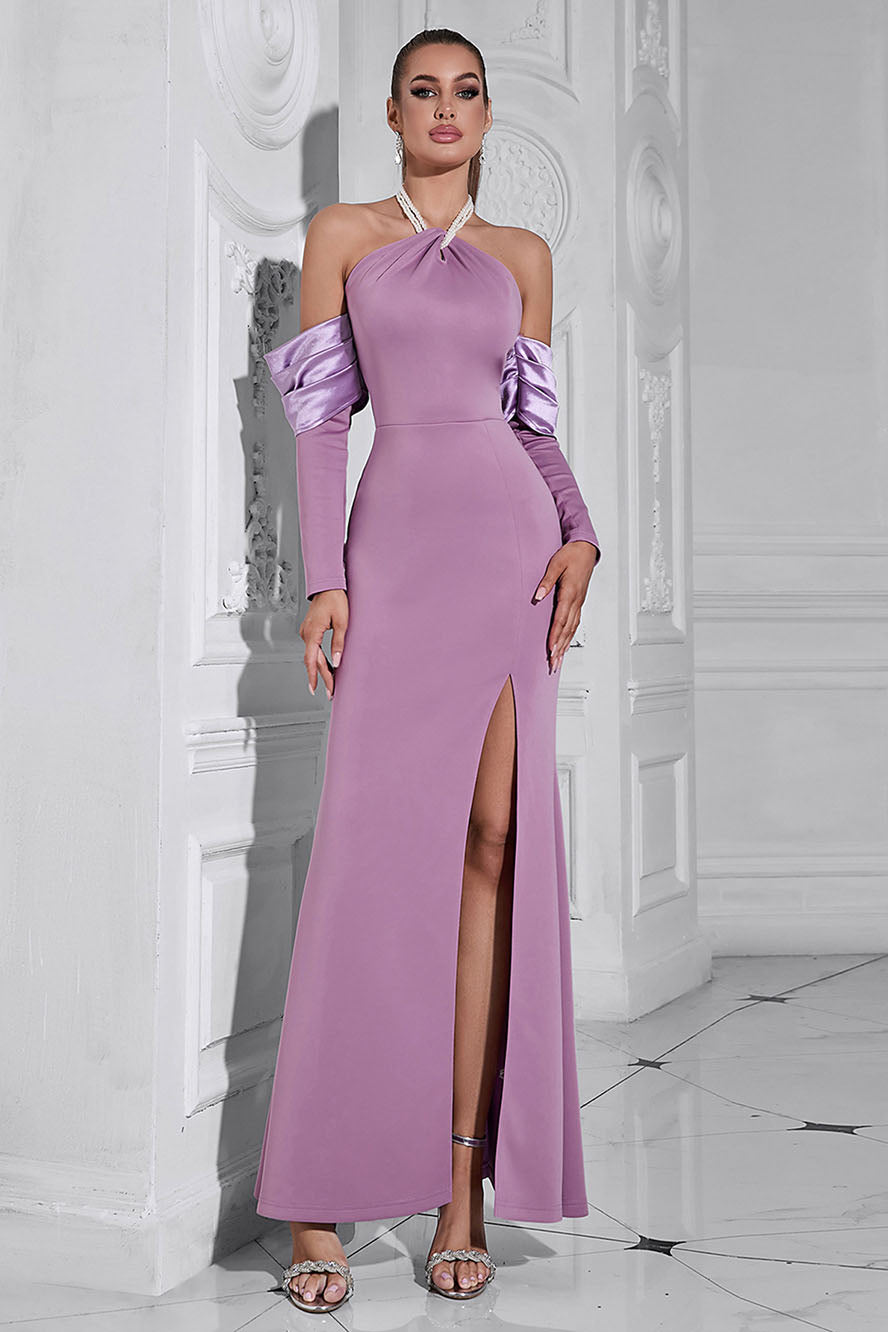 Sexy Cross Neckline Evening Dress