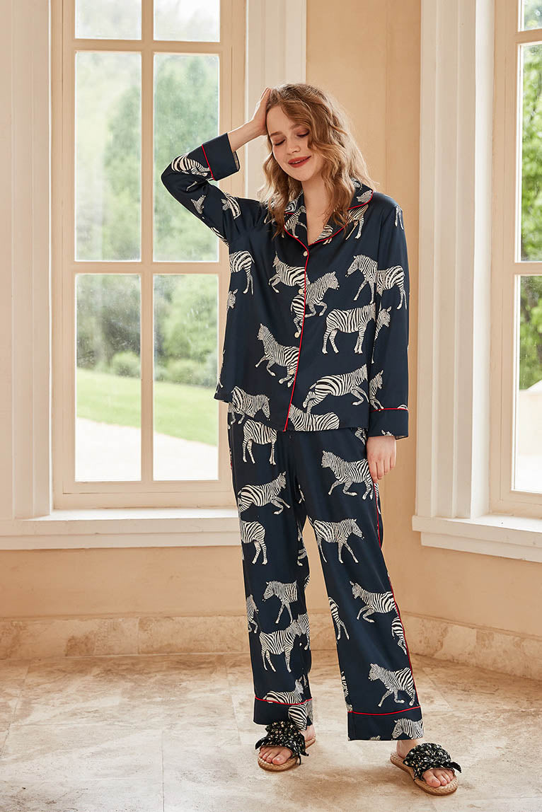 Pyjama-Set mit Zebra-Print