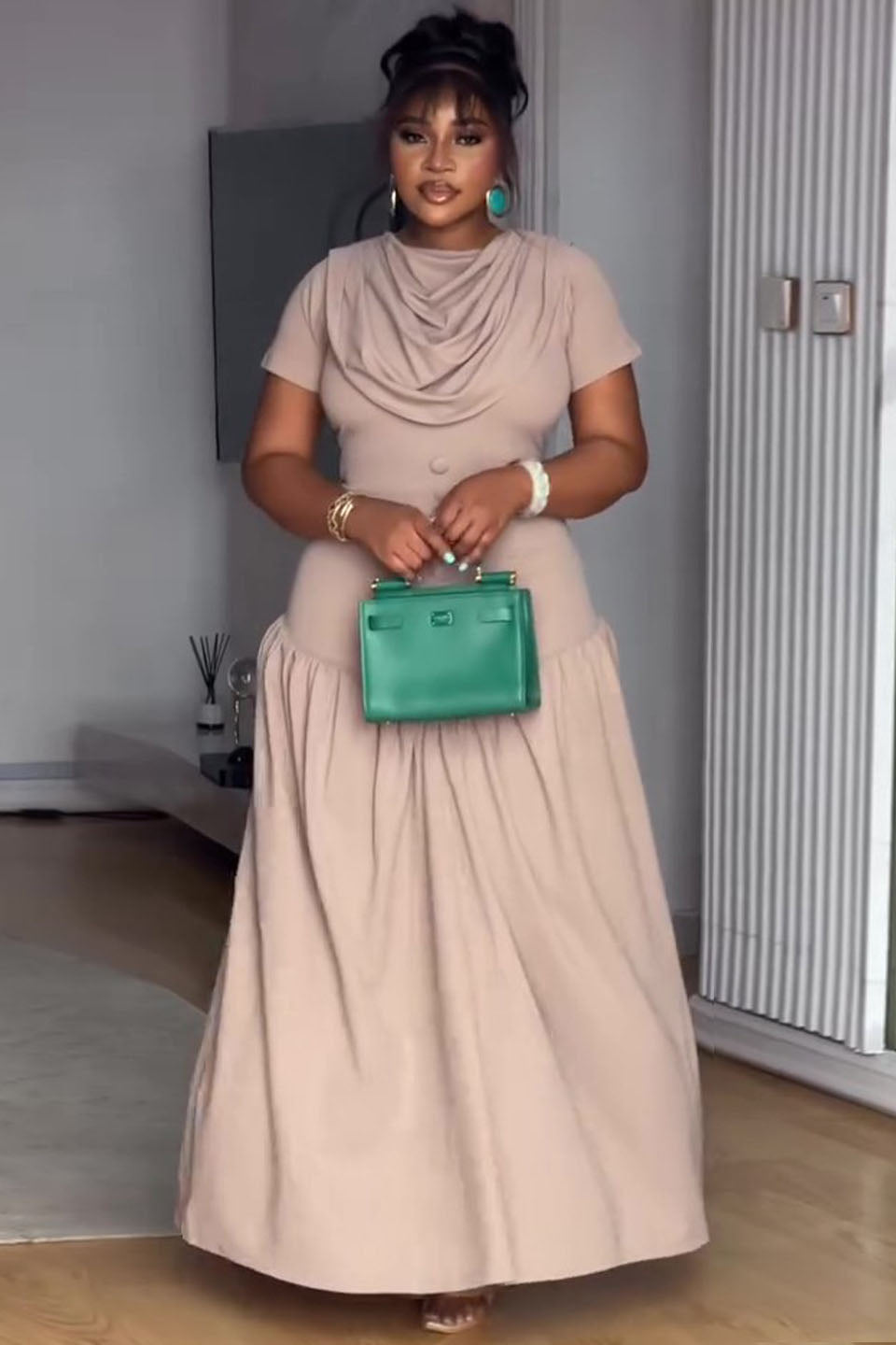 Spaass Hummer-Print fléissend Maxi-Kleed