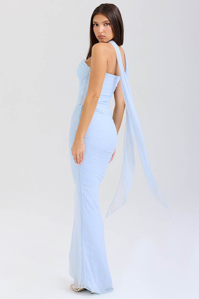 Flowy Tie Strapless Slimming Skirt Set