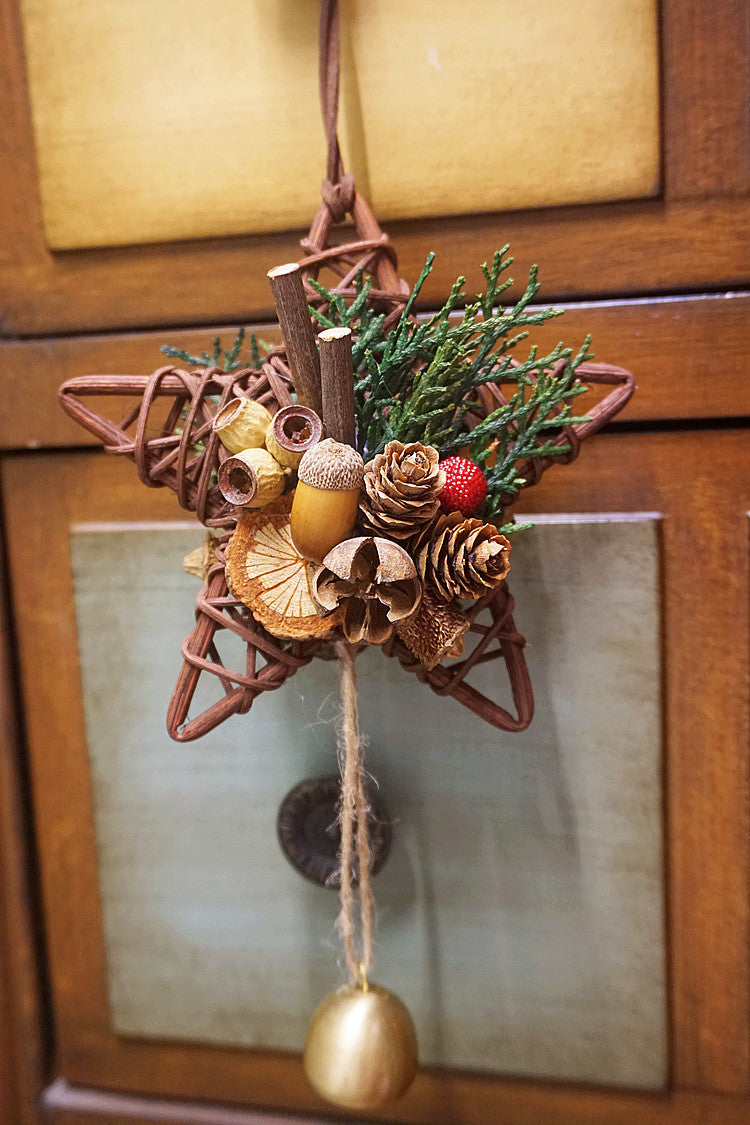 Christmas Decoration Pendant - Forest Pine Cone Bell Car Hanging