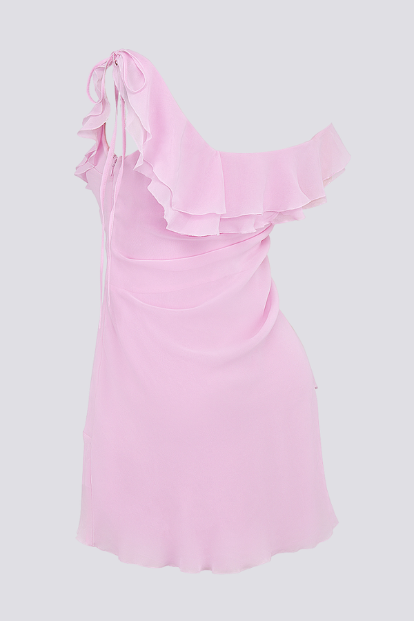 Anissa Off Shoulder Ruffle Mini Klänning