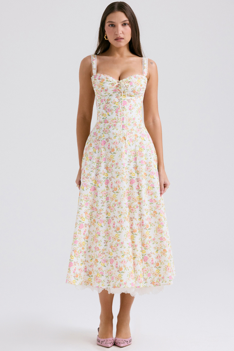 Maxi Φόρεμα Athenais Floral Ruched