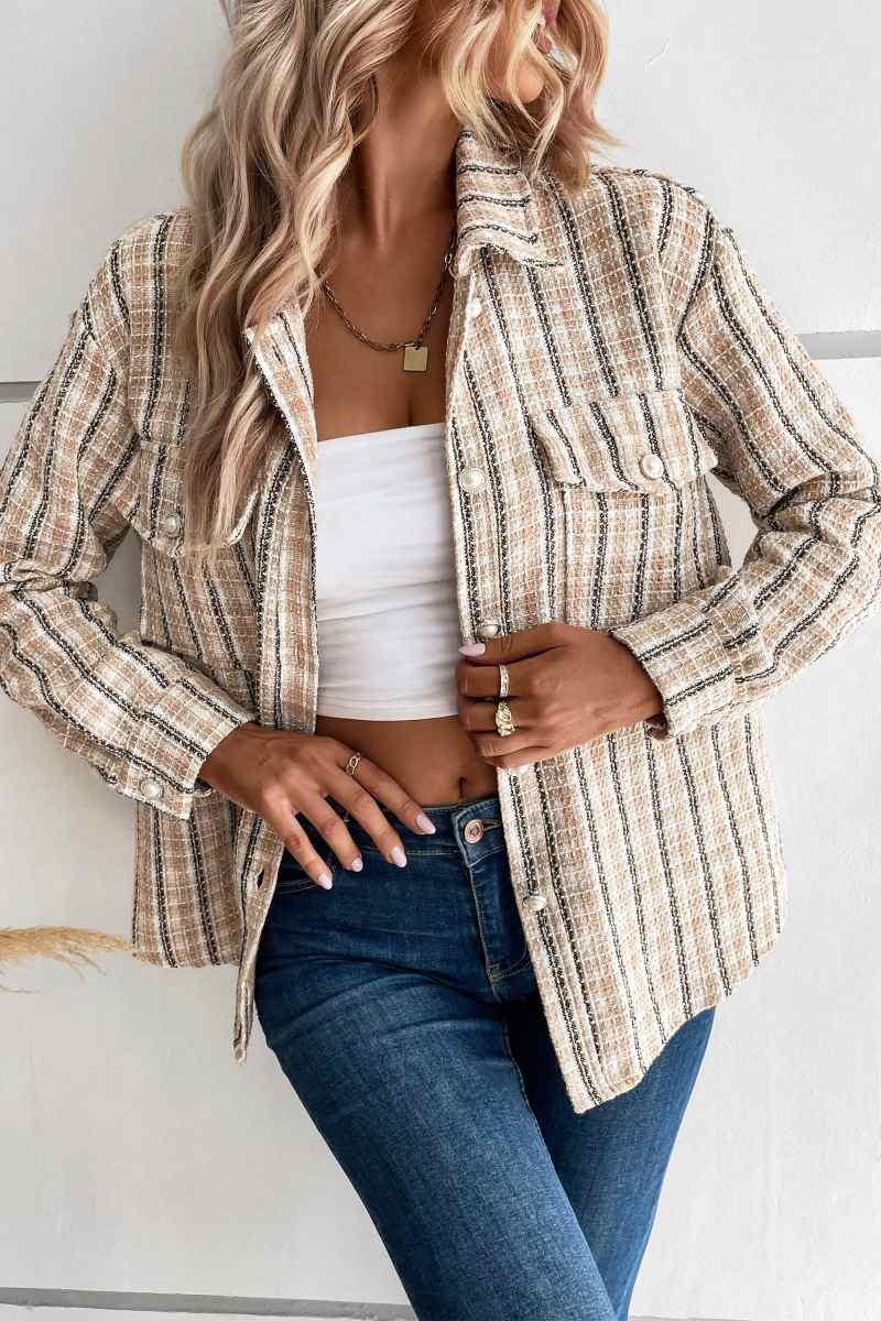 Gewierz Recolte Plaid Shacket - Beige