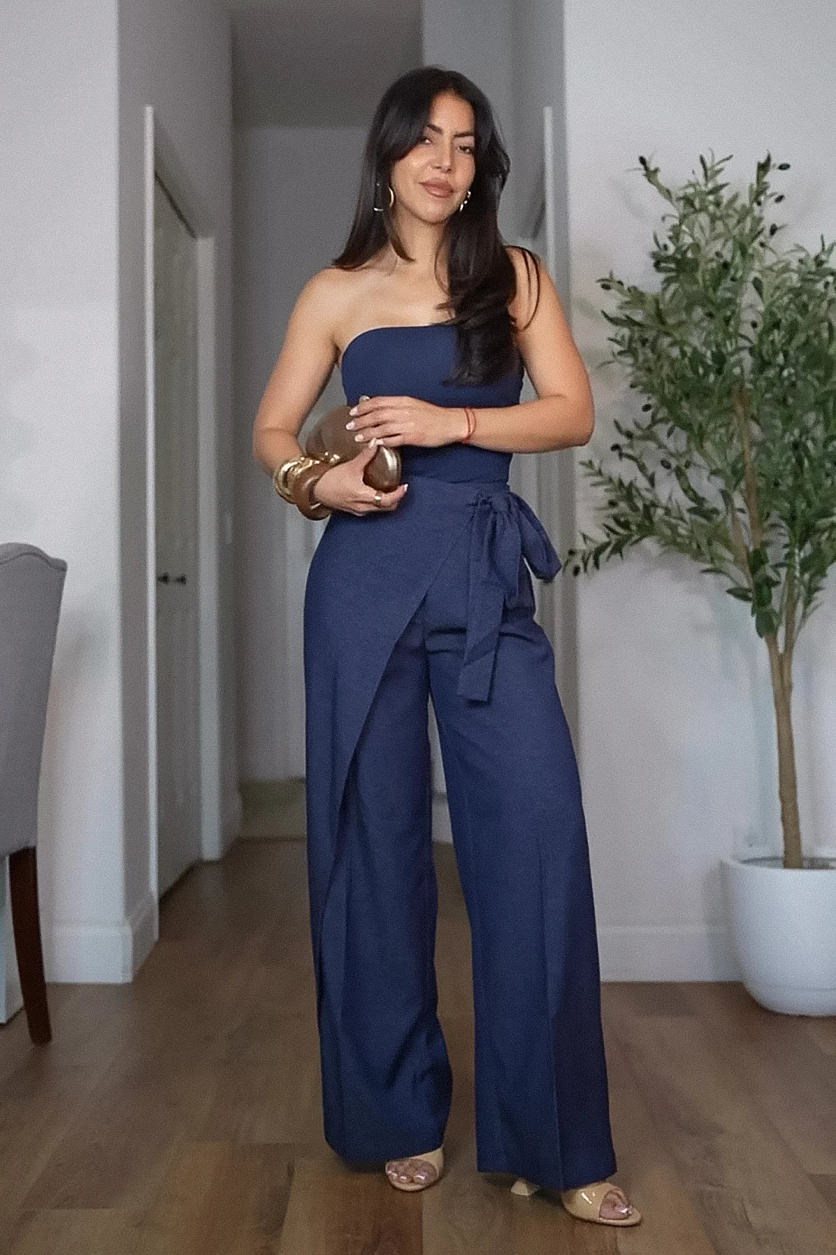 Stylish Wrap Overlay Pants Set