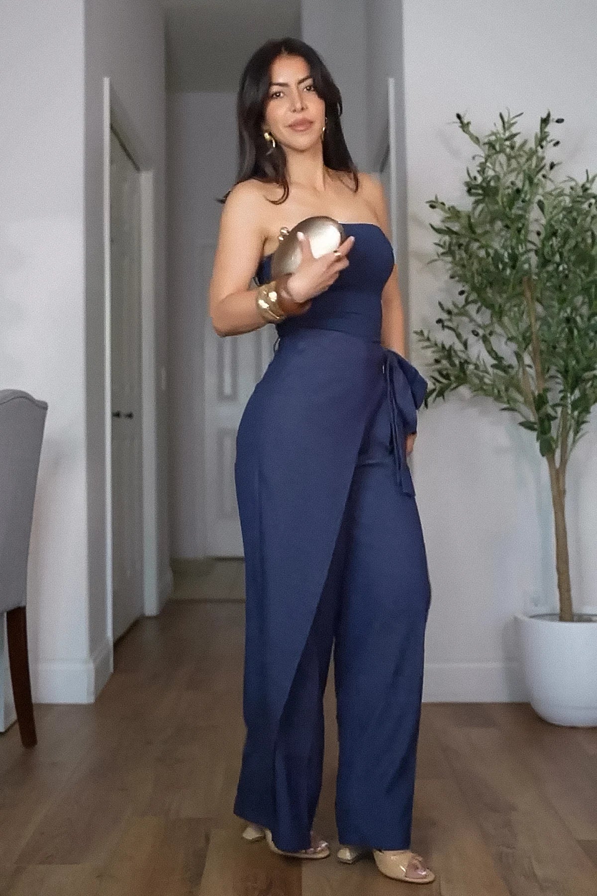 Stylish Wrap Overlay Pants Set