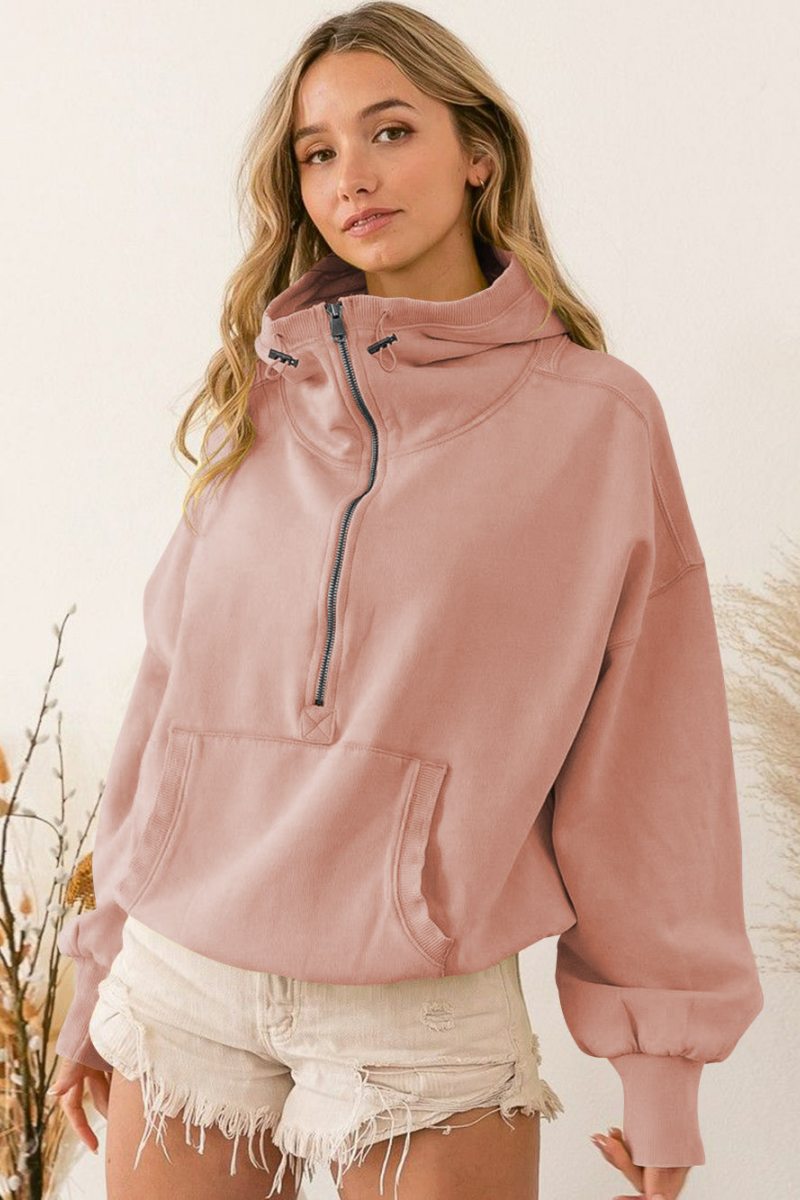 Fern Pocketed Hoodie Lichtgewicht Jack - Crêpe