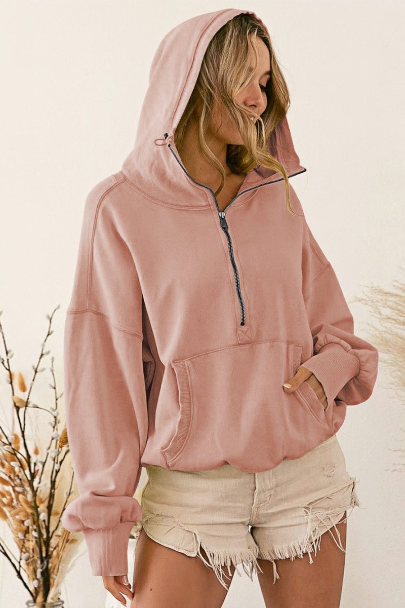 Fern Pocketed Hoodie Lichtgewicht Jack - Crêpe