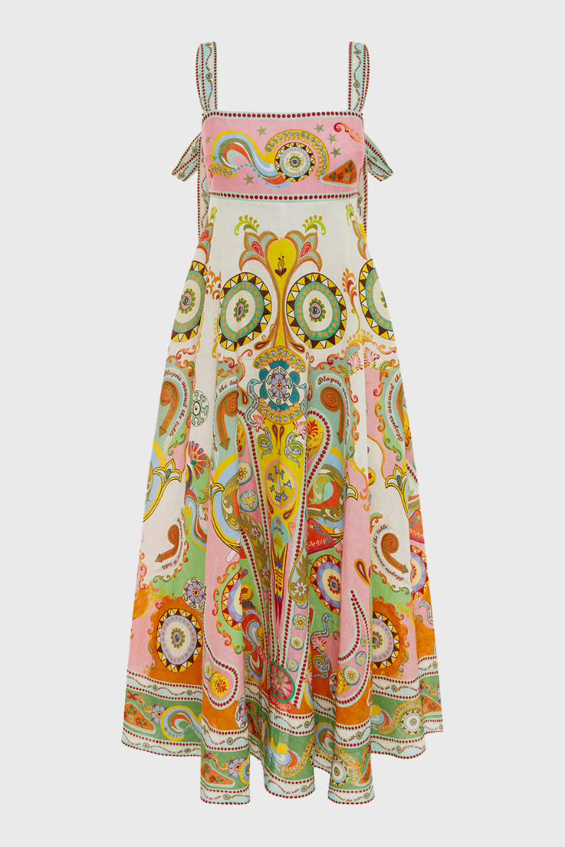 Estelle Spaghetti Paisley Maxi-jurk