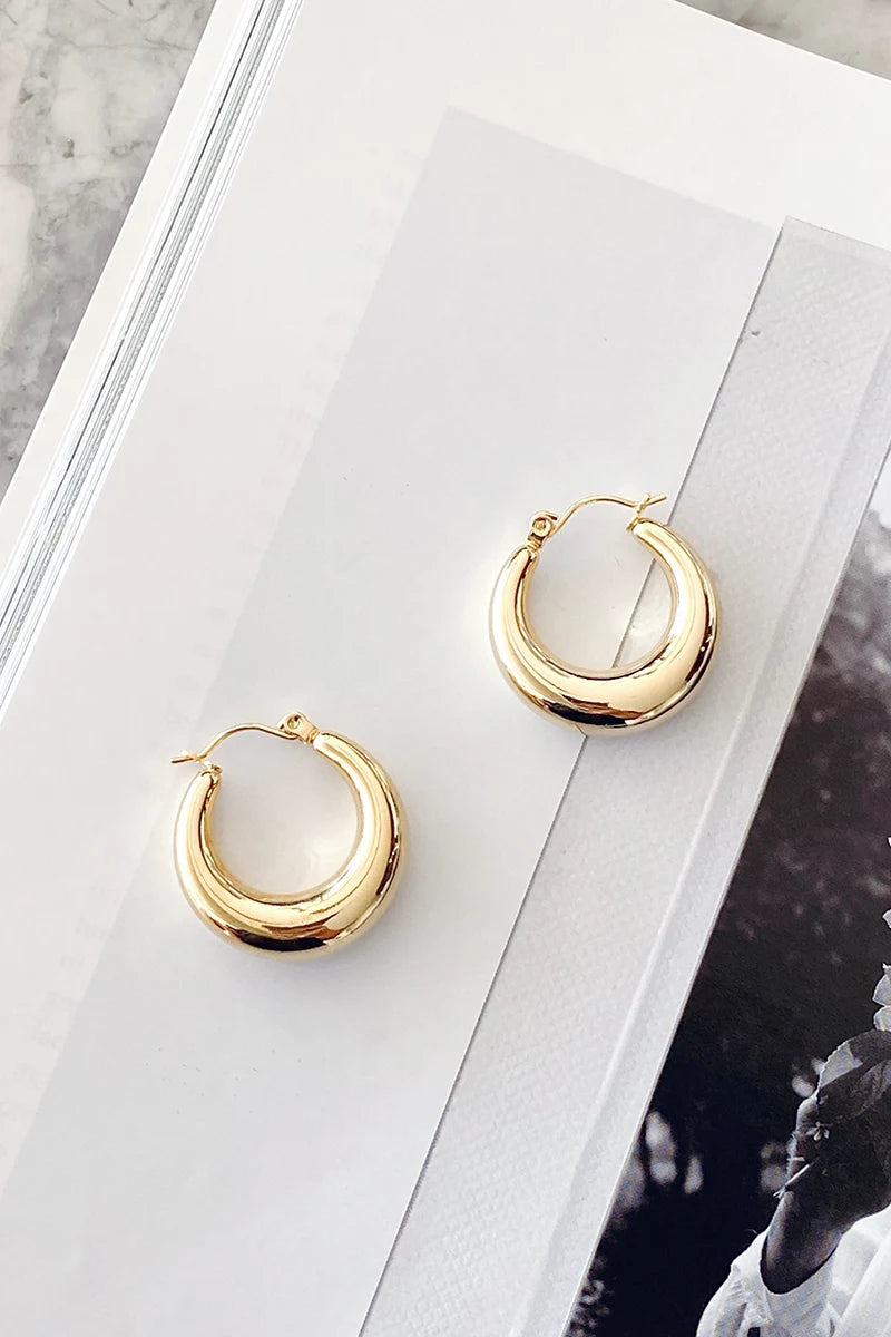 Pendientes de aro Essential - Oro