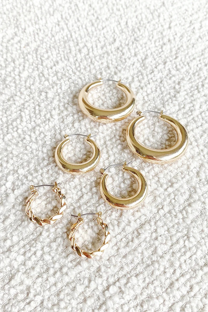 Classic Hoop Set - Guld