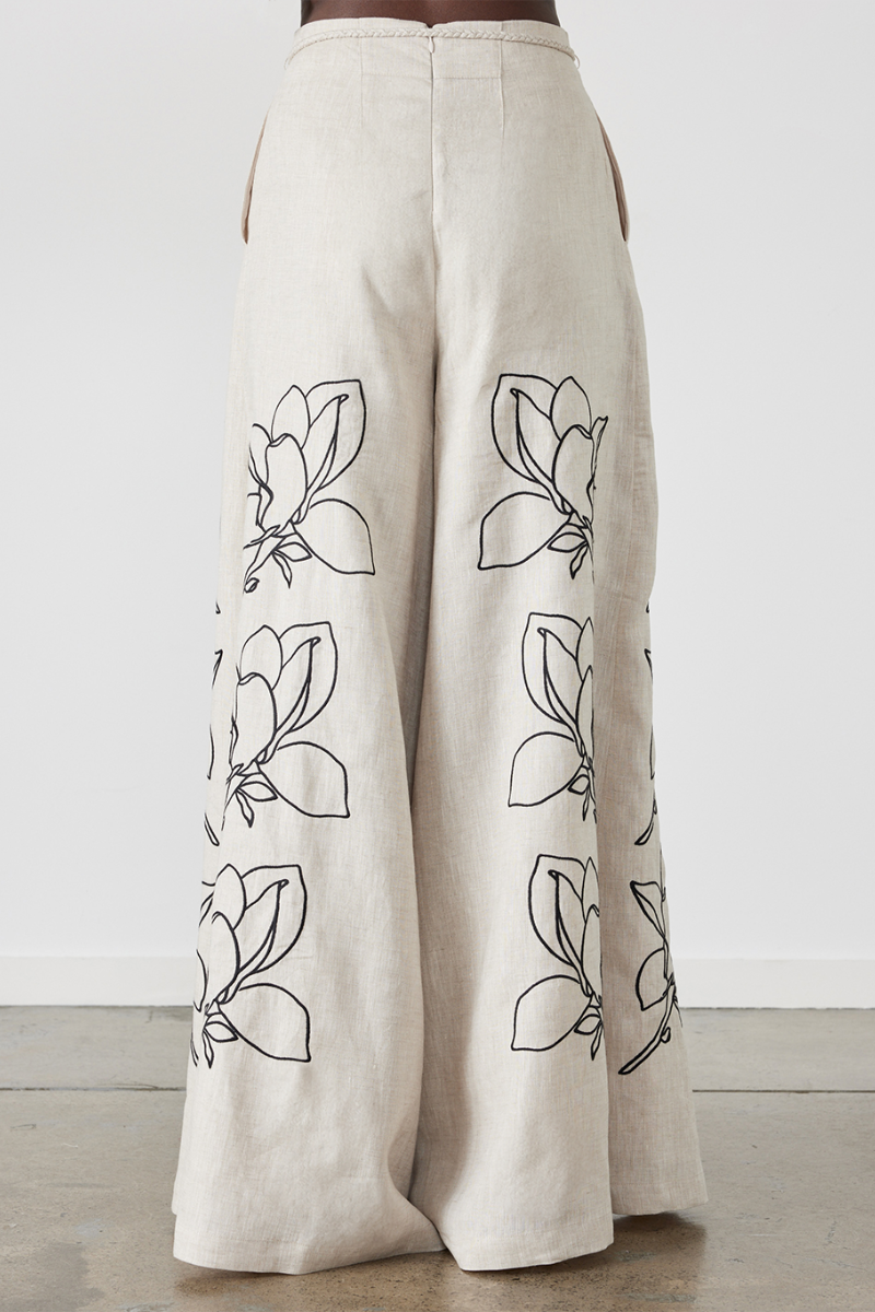 Ensemble pantalon fleuri à manches ballon Jasmin