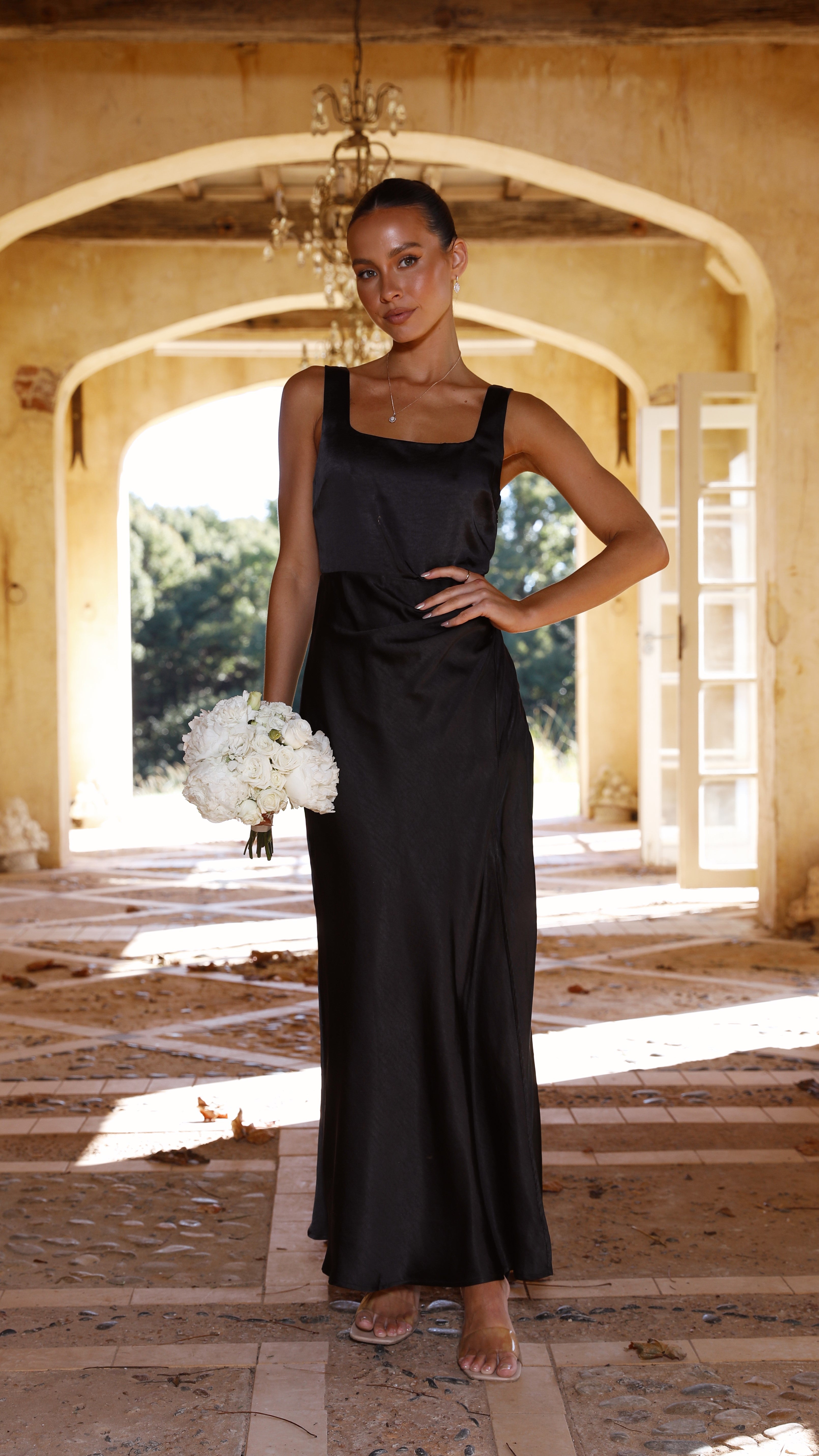 Robe longue Alaria - Noir