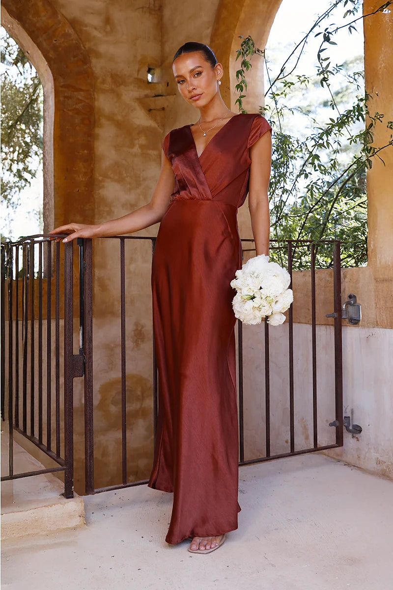 Vestido longo Selma - Rust