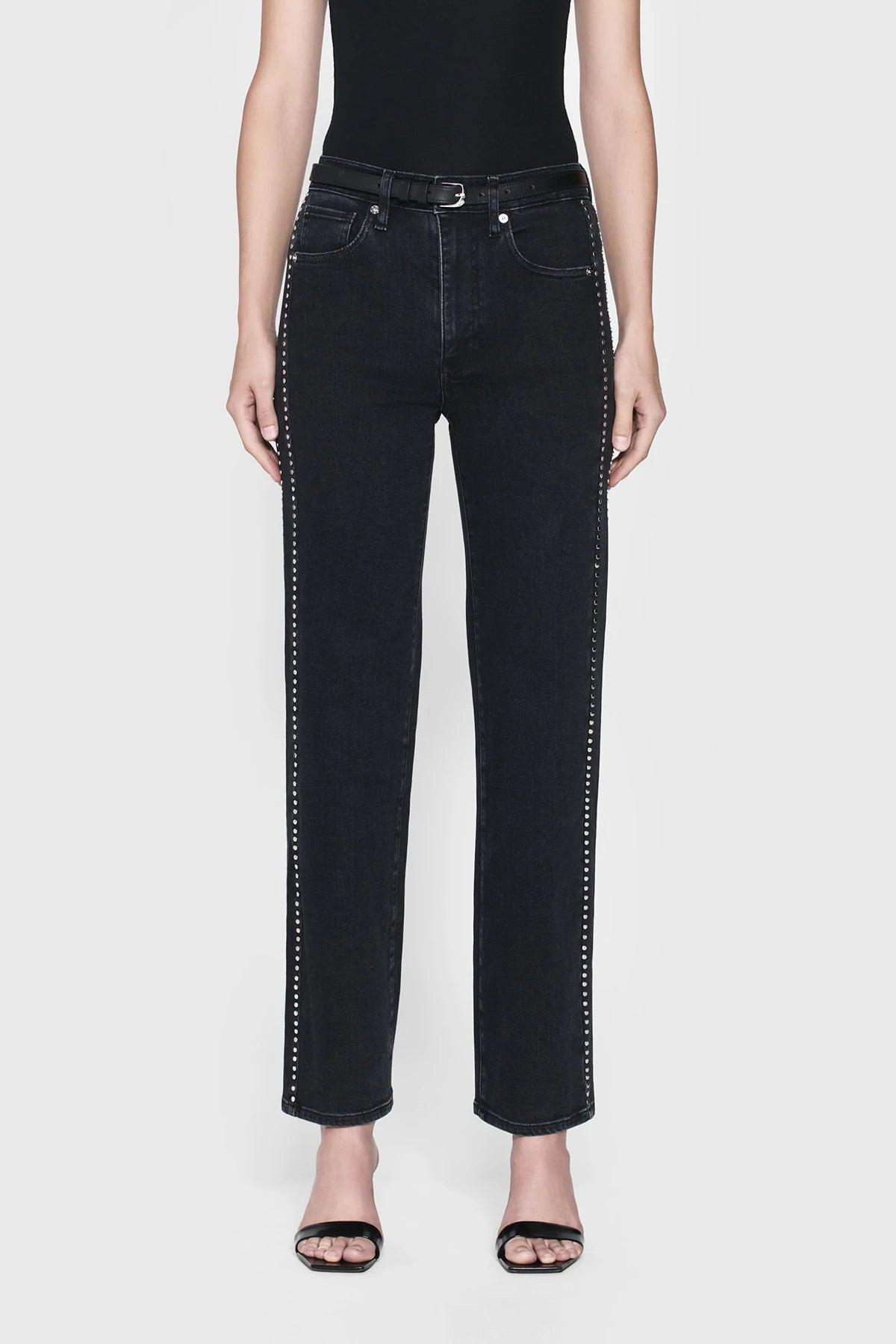 Silver Studded Super-Stretch Jeans