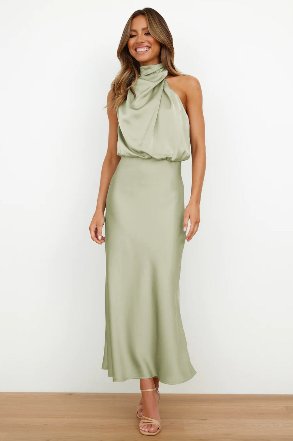 Rochie Maxi Esther - Verde Deschis