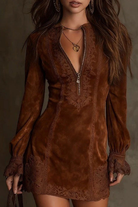 ग्रेस फ्लोरल एप्लिक शॉर्ट स्लीव मिडी ड्रेस