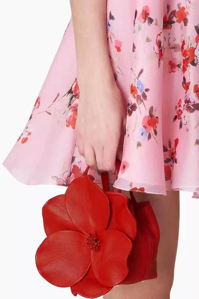 Floral PU Leather Handbag