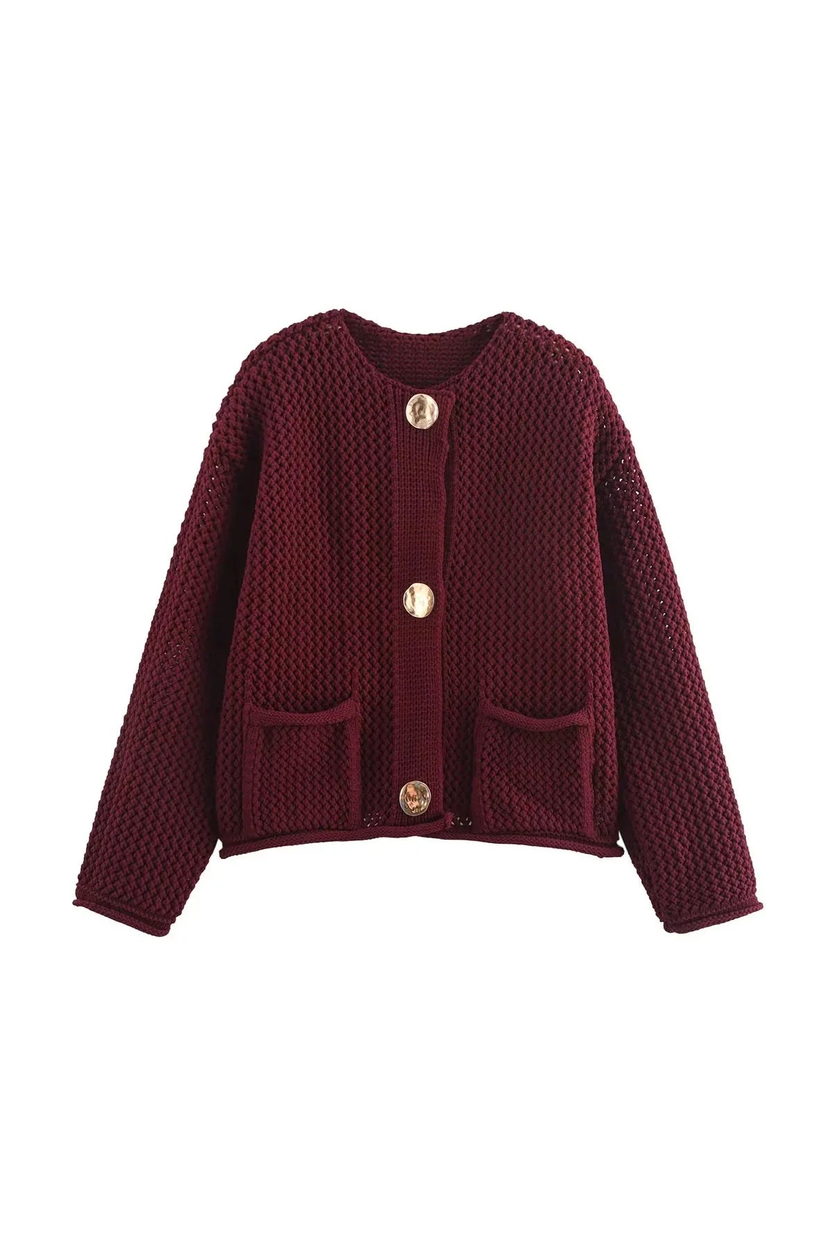 Giacca cardigan in maglia grossa