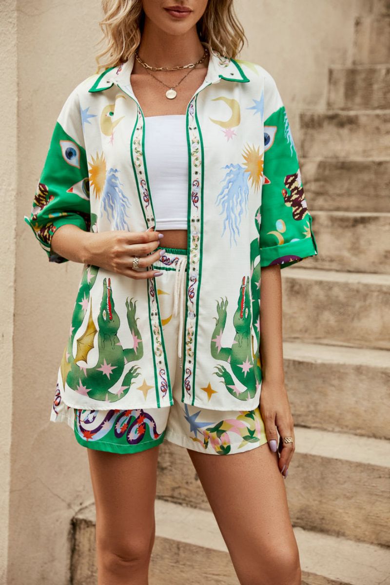 Conjunto Boho Camisa e Shorts Ottilia