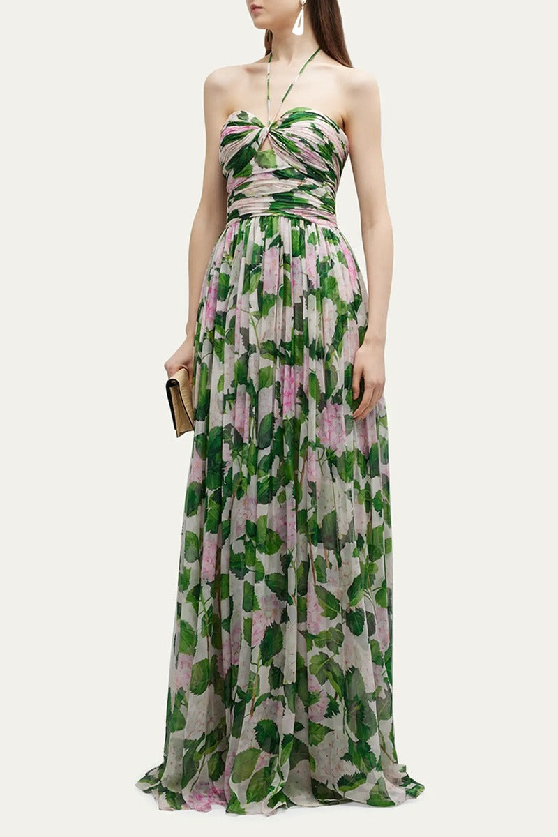 Floral Maxi Φόρεμα Madelaine Halterneck