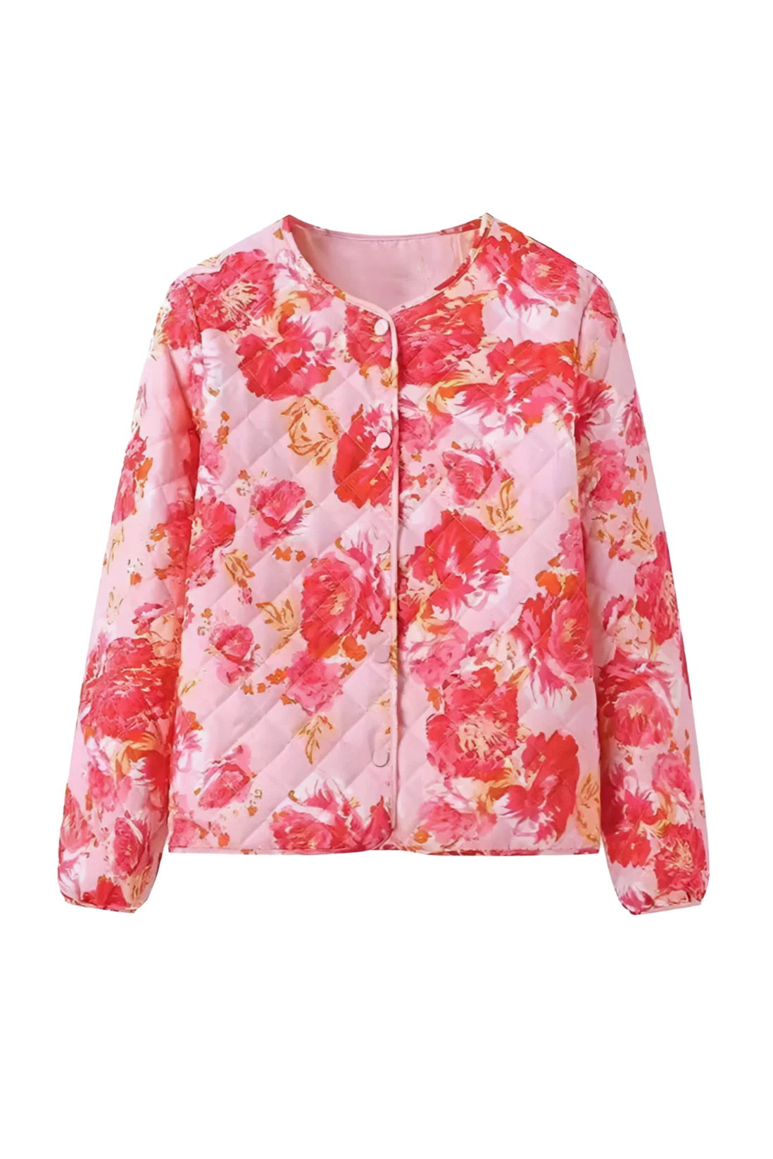 Mikrojacke „Maeve“ aus Jacquard mit Blumenmuster