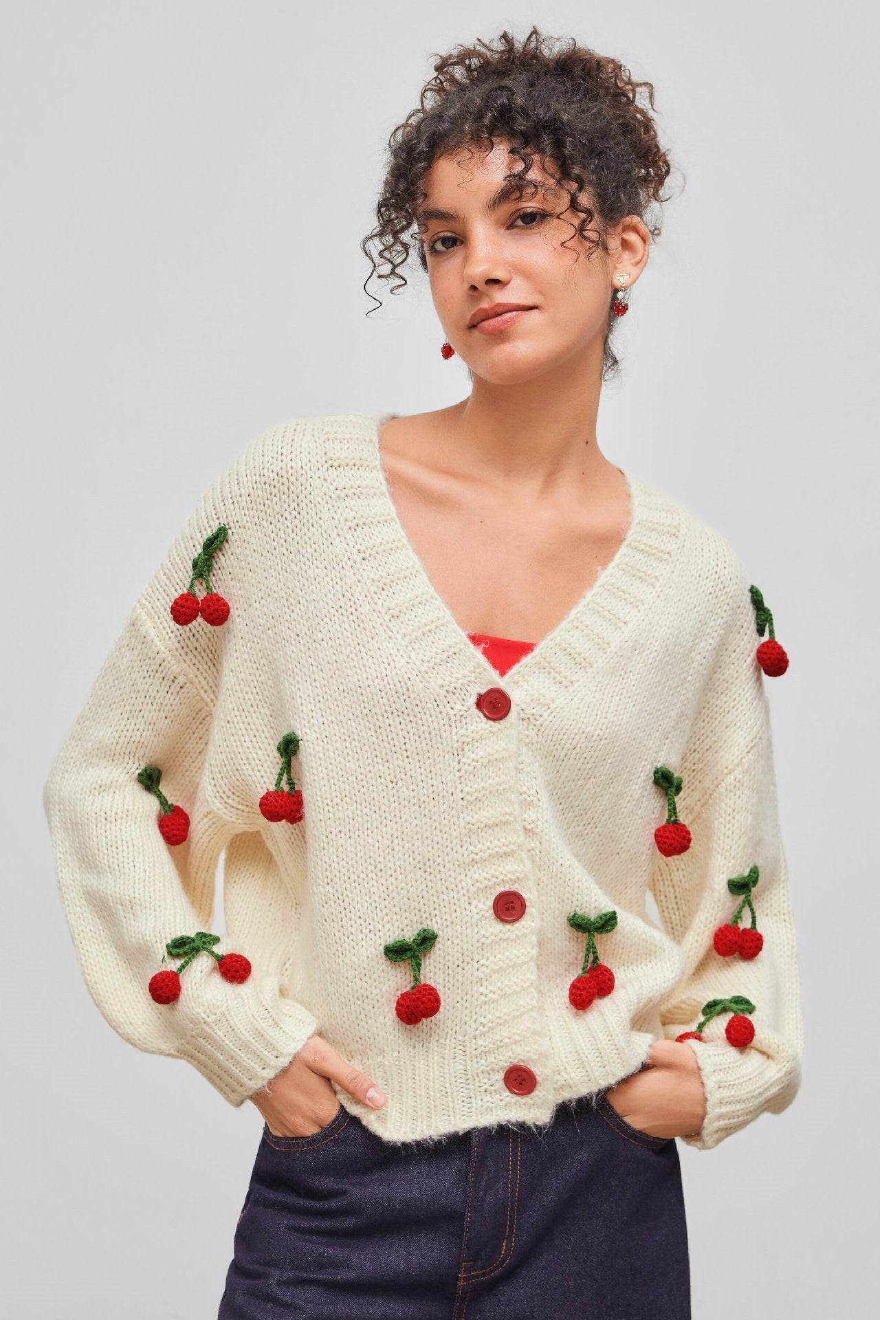 Cardigan di ciliegie