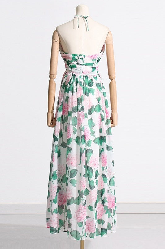 Floral Maxi Φόρεμα Madelaine Halterneck