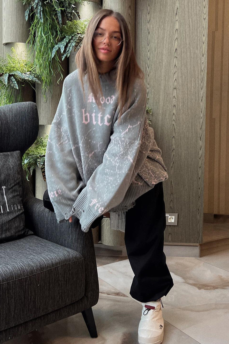 Abito lungo svasato con pizzo ricamato Joa