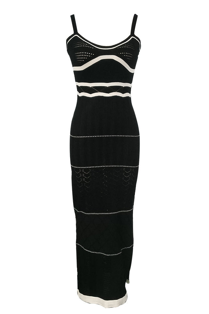 Rochie maxi cu fante din tricot Esther