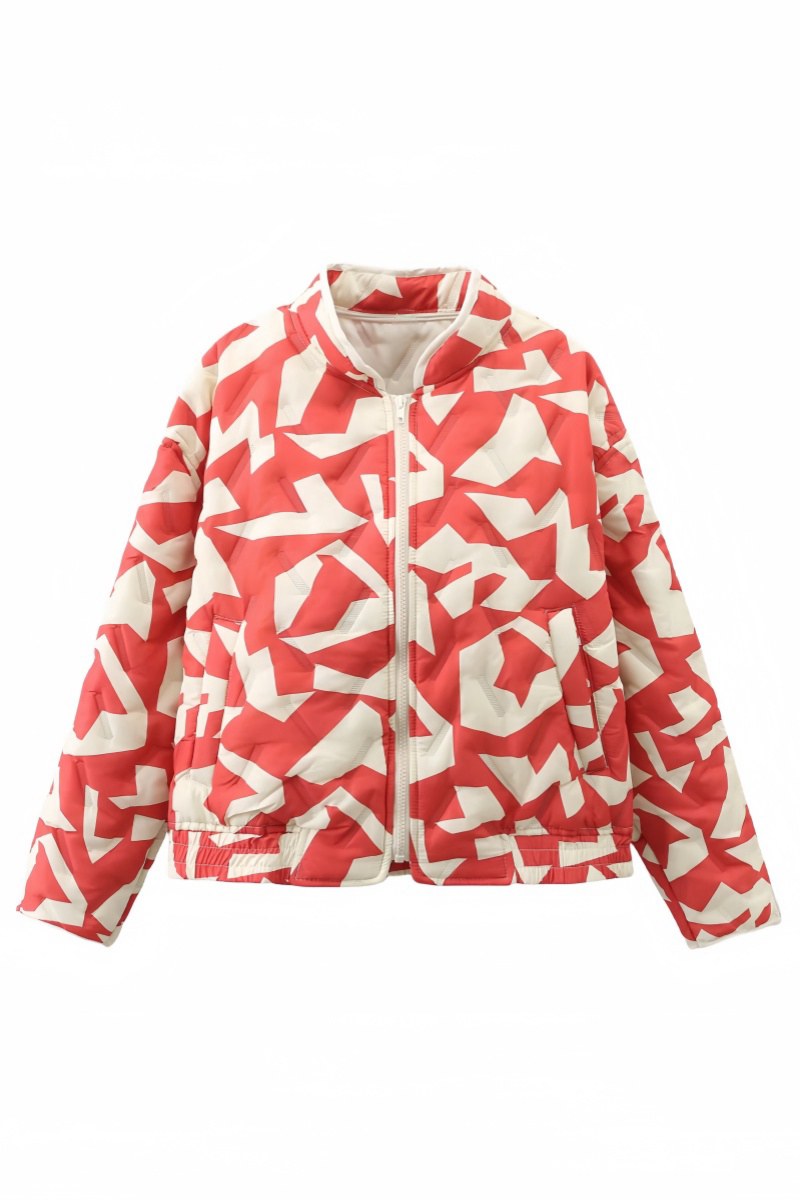 Veste bomber courte en patchwork Pacino