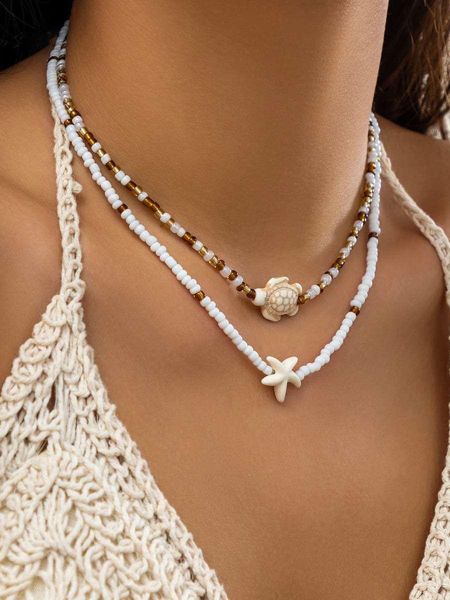 Collier Coquillage Étoile de Mer de Plage