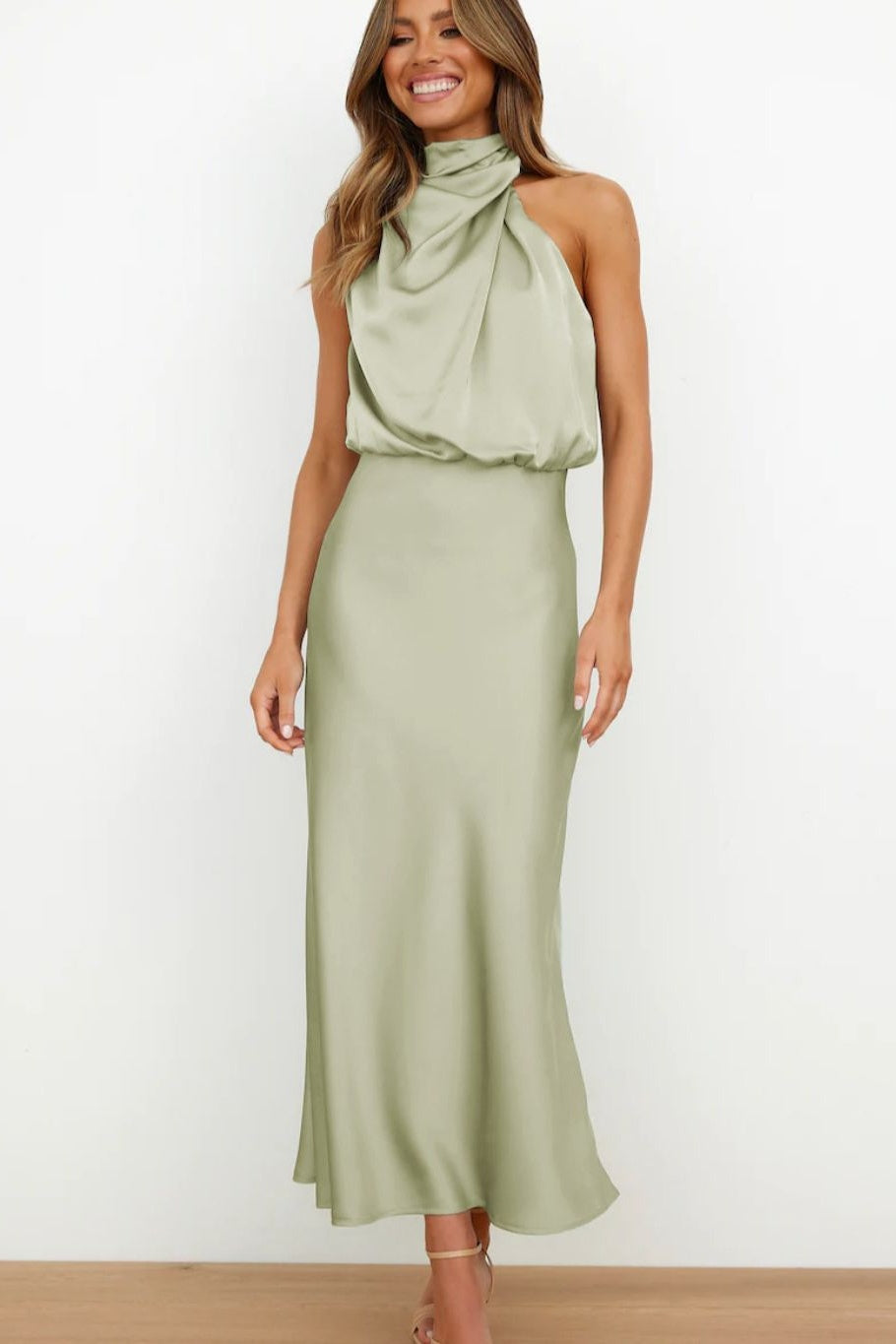 Rochie Maxi Esther - Verde Deschis