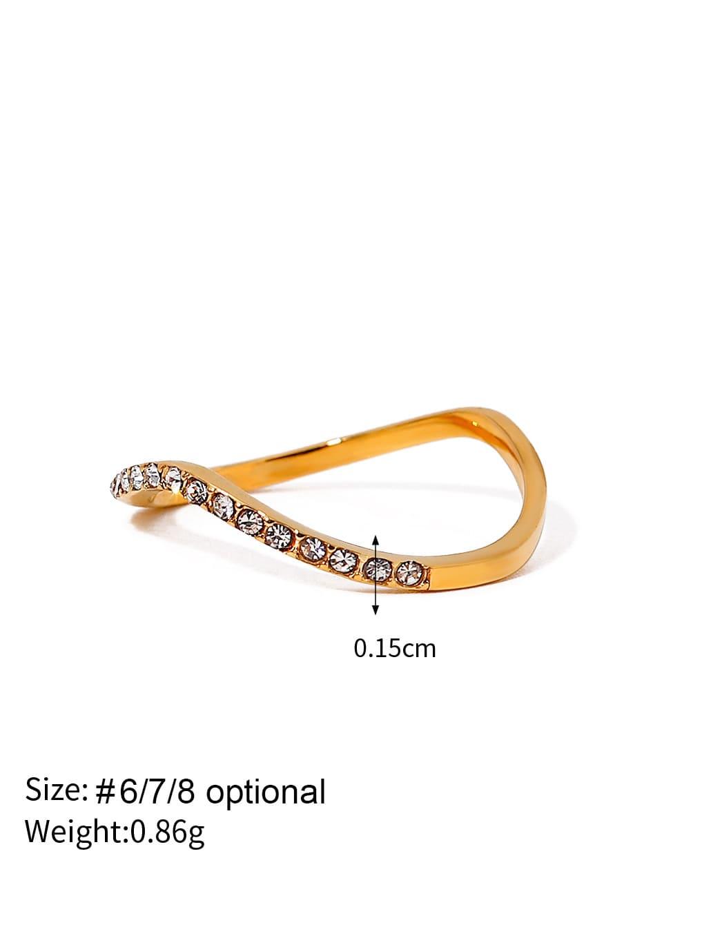 Elegante Wellelinn Réng mat agefaasste Diamanten