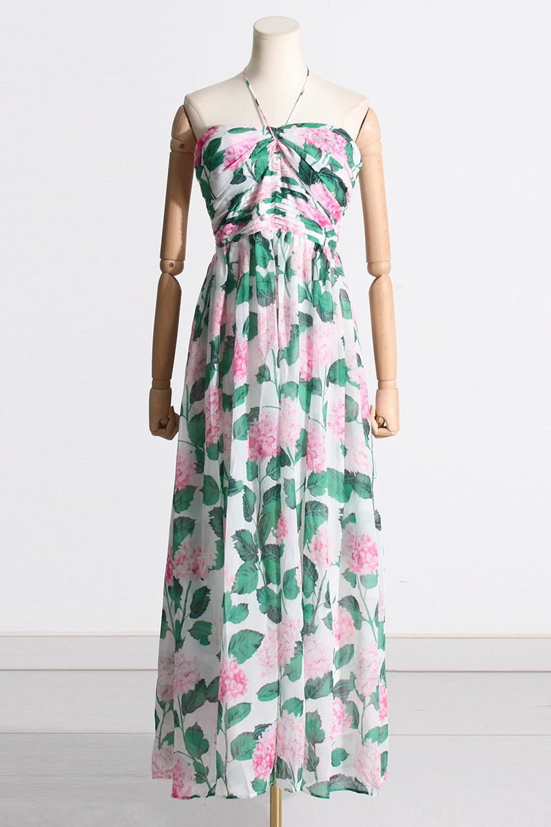 Madelaine Halterneck Floral Maxi Dress