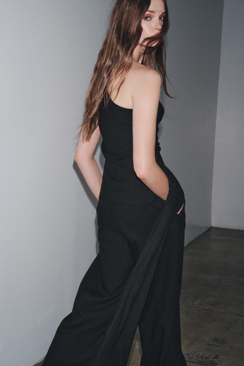 Asymmetric One Shoulder Top & Wide Leg Trousers Set