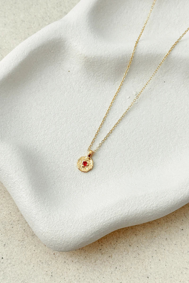 January Birthstone Necklace - Garnet