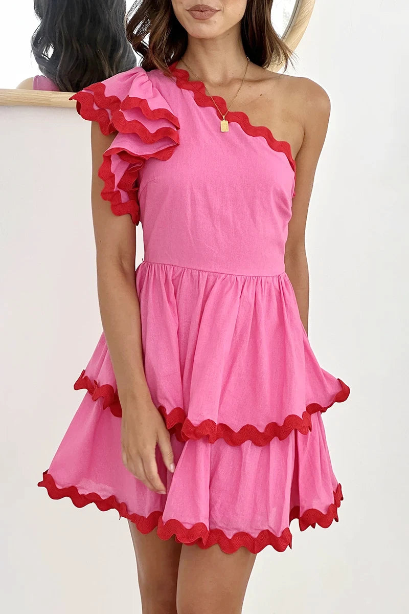 Robe courte Daisuke - Rose / Rouge