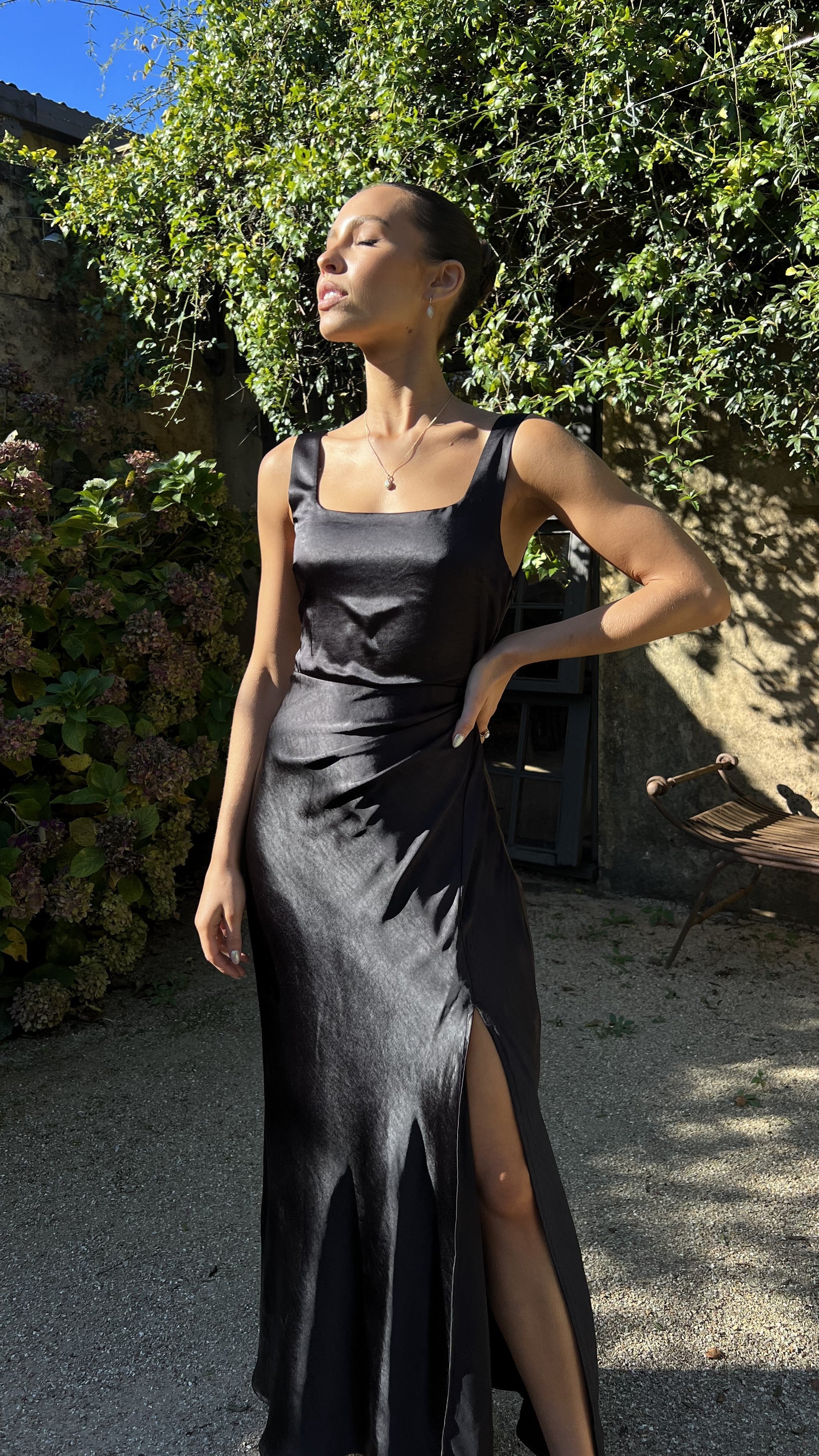 Robe longue Alaria - Noir