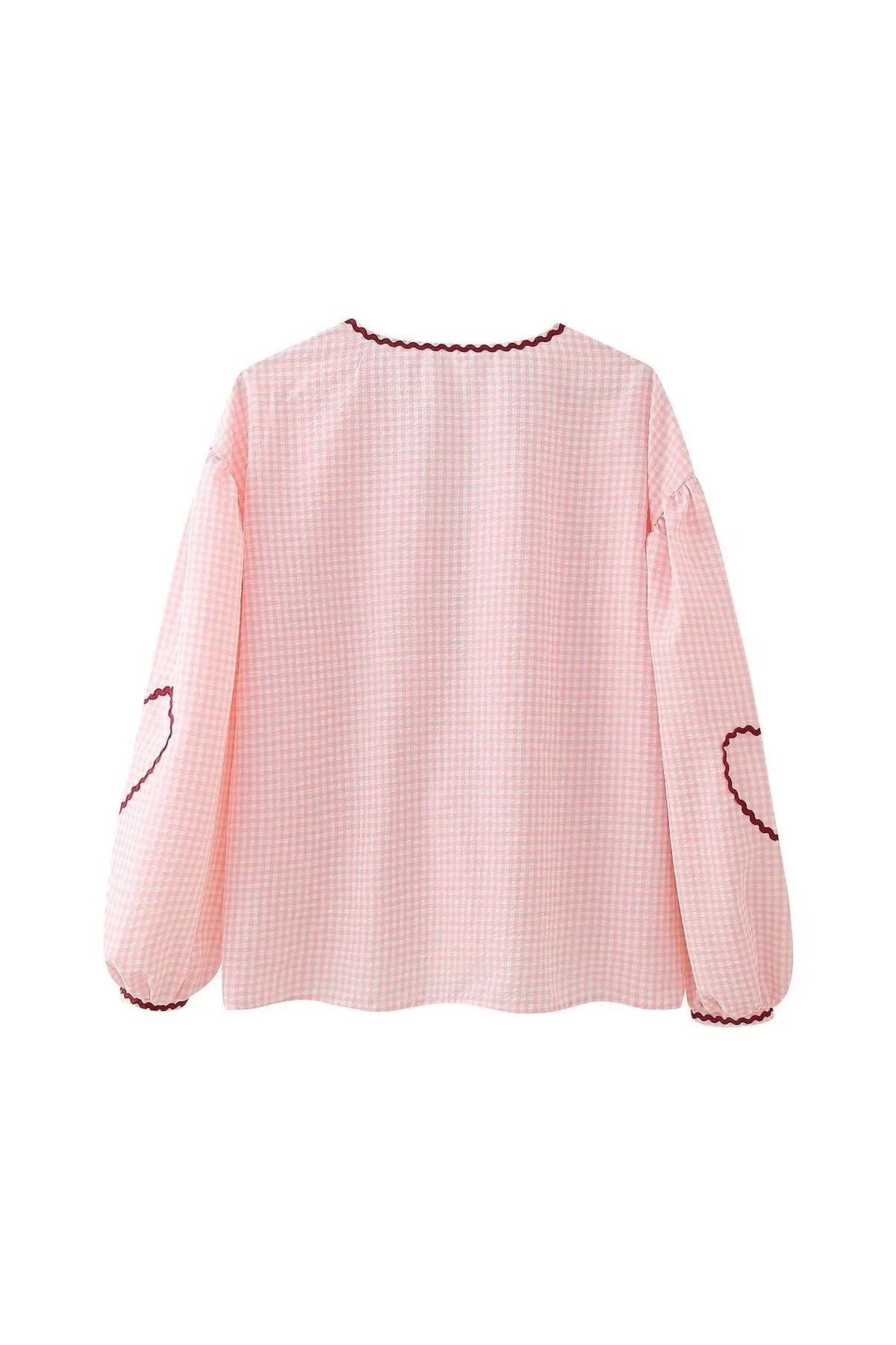 Blusa de manga larga con corazones