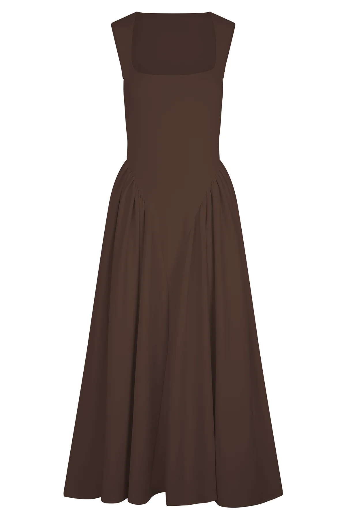 SHARON Midi Dress - Cacao Brown