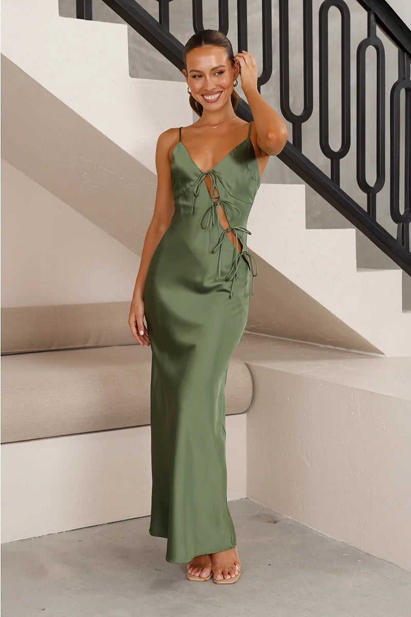 Rochie Isadora Maxi - Olive