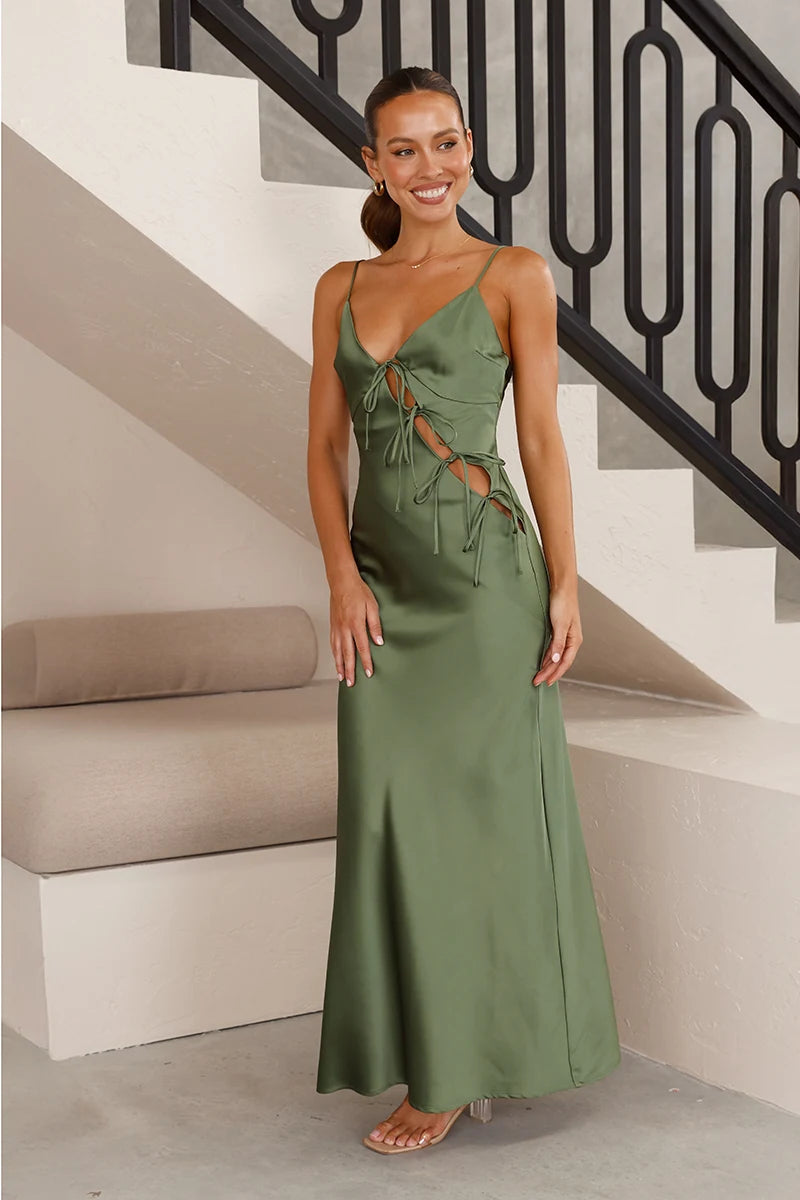 Rochie Isadora Maxi - Olive