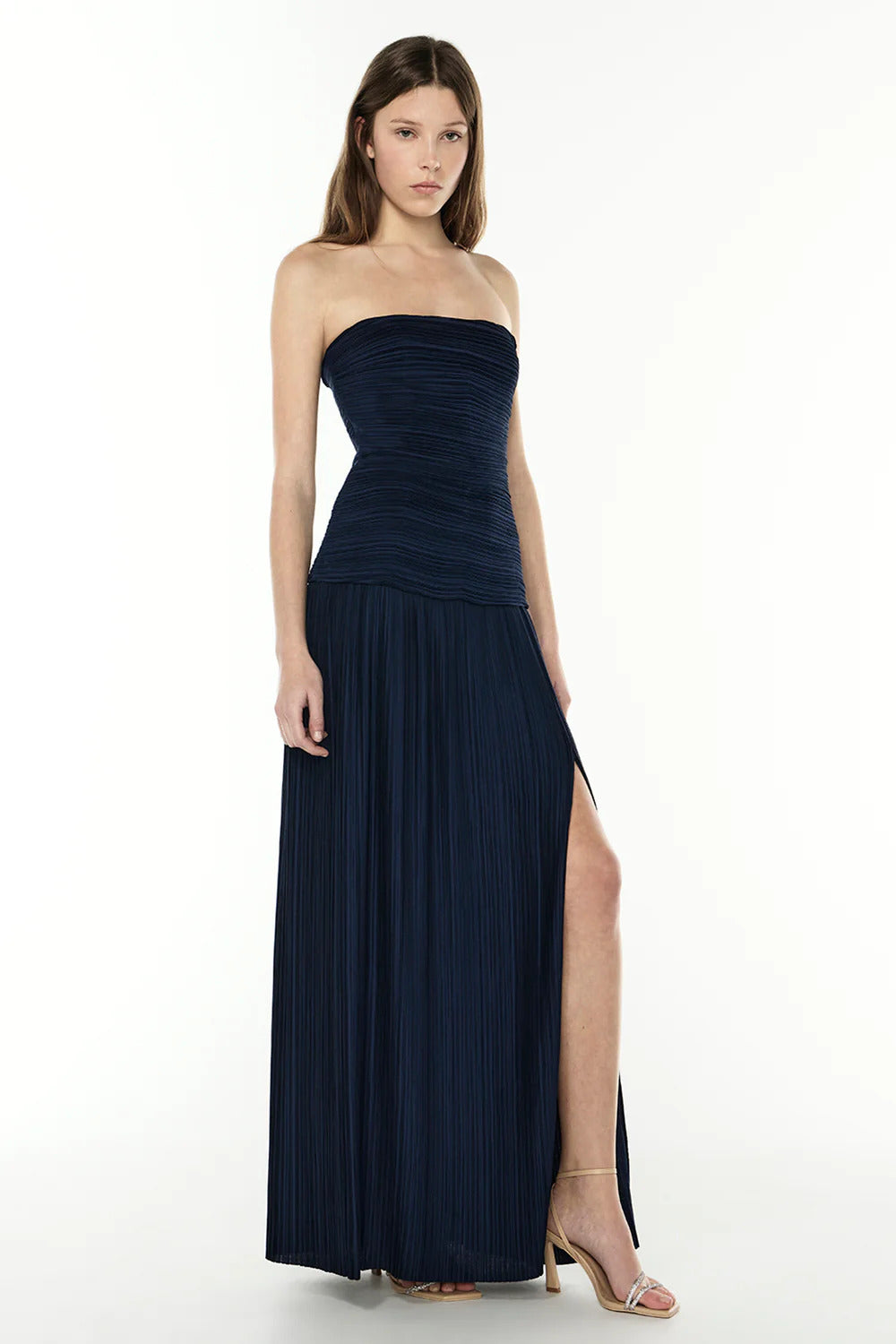 Regal Ruched Debut Maxi Dress