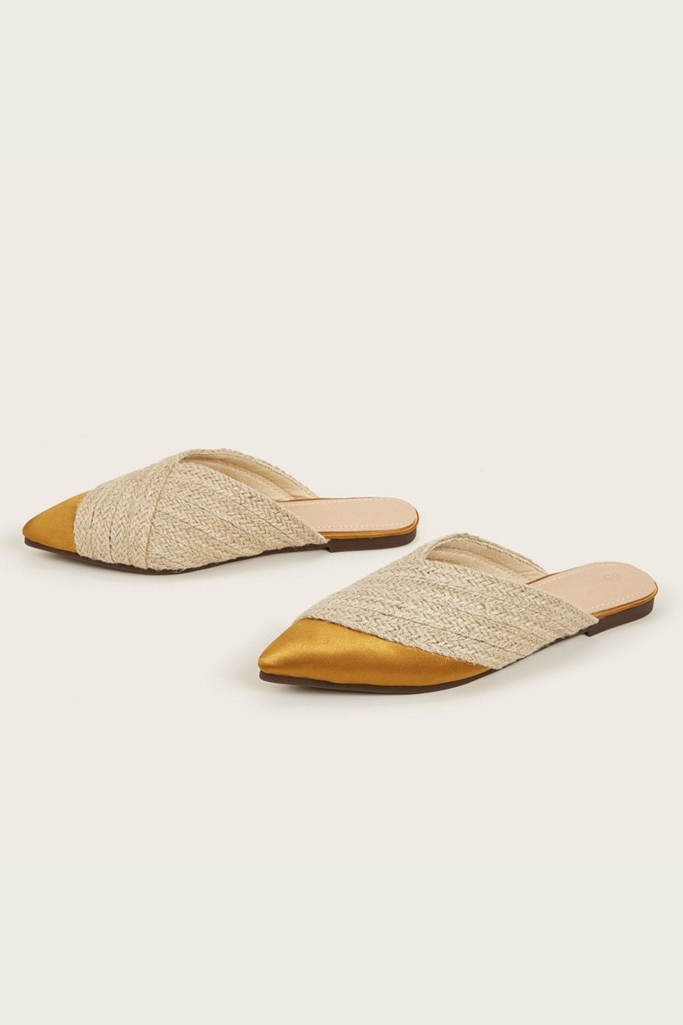 Apphia Woven Satin Slippers-Sunfere