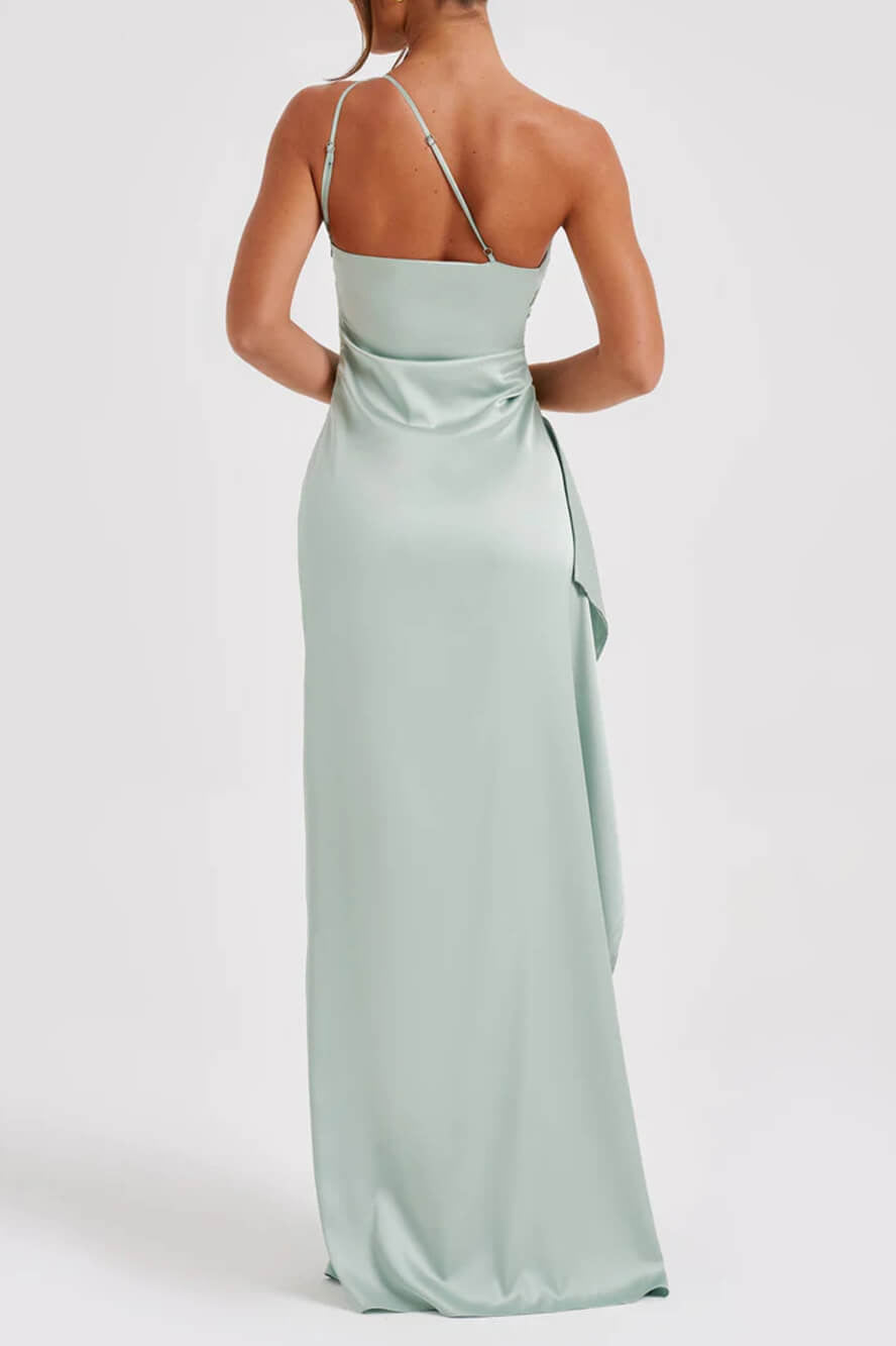 Satin Slit Maxi Kleed