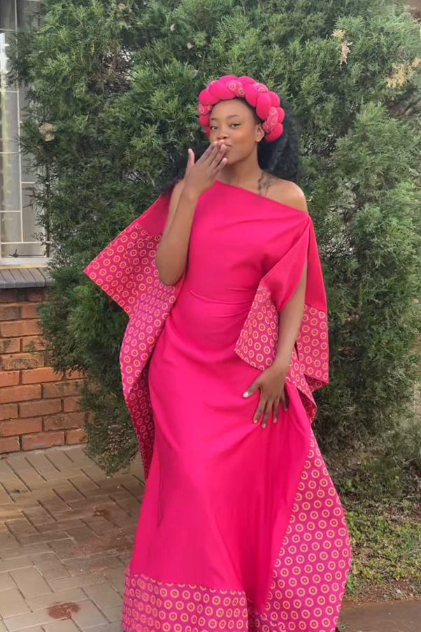 Statement One-Shoulder Flowy Maxi Dress